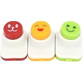 MoJyetli 3Pcs Smile Face Laver Seaweed Nori Punch Rice Ball Onigiri Mould | DIY Sushi Tool Nori Embossing Device