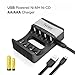 Tycipy 4 Bay LED AA AAA Ni-MH Ni-Cd Rechargeable Battery Charger