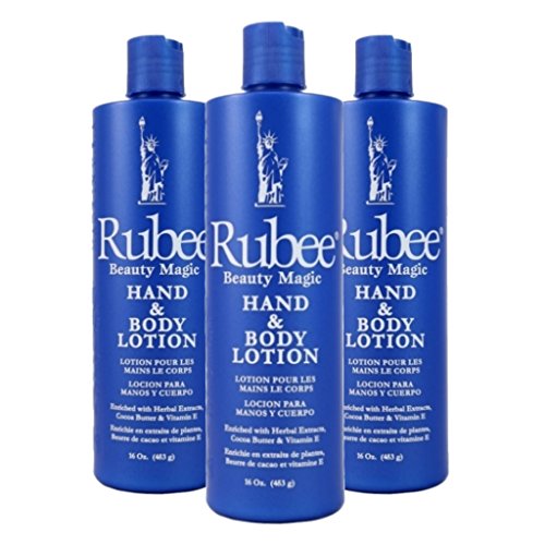 Rubee Hand & Body Lotion 16 oz. (3-Pack) with Free Nail File