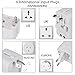 Universal Travel Adapter, International Adapter Plug Kits Dual USB Charging Ports, All in One Converter Wall Charger, ZGGCD Worldwide AC Power Outlet for USA AUS UK Europe Cell Phone Laptop - White
