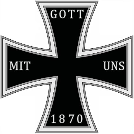 Etaia - 10 x 10 cm - Premium Car Sticker Iron Cross Germany Sticker Car Motorcycle Bike