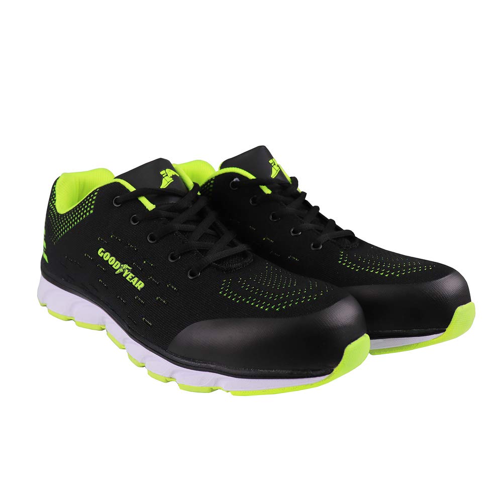 Goodyear Men's Work Safety Sporty Athletic Trainer, Black Green, 9 UK - Image 5