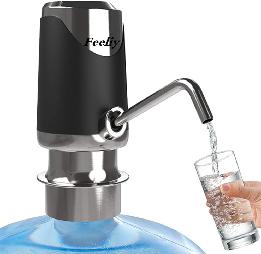 Electric Water Bottle Pump,USB Charging Drinking Water Dispenser for Universal 5 Gallon Bottle