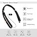 Neckband Bluetooth Headset, Pandawill [30 Hours Playtime] Wireless Bluetooth Headphones Compatible for XS/X/8/7 Plus Samsung Galaxy S8 Note 8 Other Bluetooth Enabled Devices (Black) (Black)