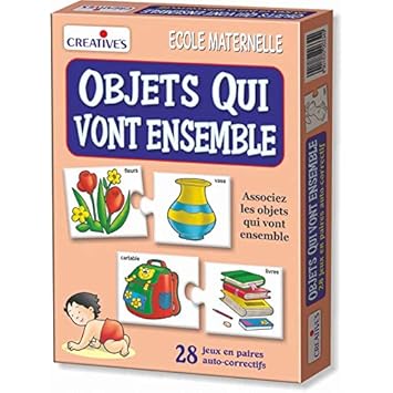 StonKraft Things That Go Together (French) | Learn French | Learning Games | Educational Games & Toys | Matching Games for Kids & Toddlers