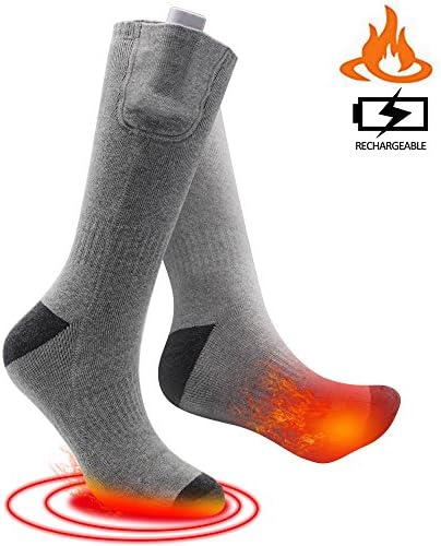 SVPRO Rechargeable Electric Heated Socks Battery Powered Comfortable Thermo-Socks,Cold Weather Thermal Socks Sport Outdoor Camping Hiking Warm Winter Socks for Men Women
