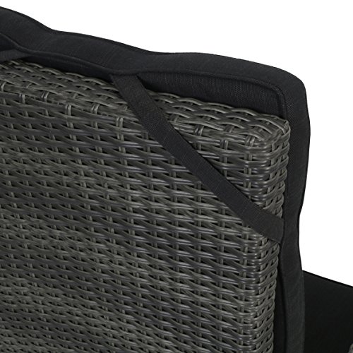 greemotion 128608 Rattansessel LAS Vegas - Hochlehner Gartenstuhl, Rückenlehne verstellbar, Grau/Anthrazit, 5.9 x 6.6 x 11 cm – Bild 6