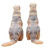 Inflatable Adult Dinosaur T-Rex Costume Suit Fancy Dress Halloween (Brown)