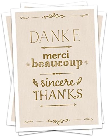 Dankeskarte Mit Stern – Englischer Aufdruck, Inkl. Umschlag, 15,2 X 17,8 Cm