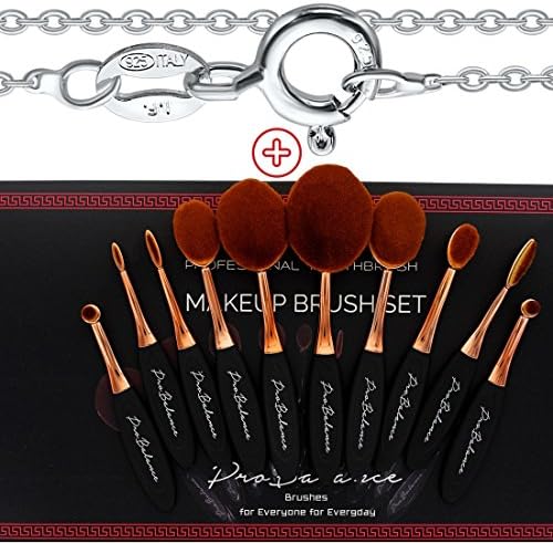 Great Gift Idea makeup brushes Profesional Pro Balance Soft Hair Oval Makeup Brush Sets 10 Pcs Smooth Cosmetics wow Toothbrush Brushes Foundation Eyeshadow Eyeliner Contour Kit Black Plus