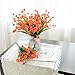 E-HAND Artificial Daffodils Flowers,Fake Plant Outdoor Faux Red Orange Flora Greenery Bushes Fence Indoor Outside Decor