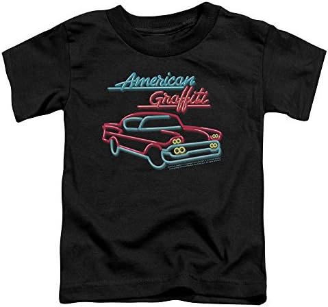 American Graffiti Coming Of Age Film Neon Car Little Boys Tod T-Shirt