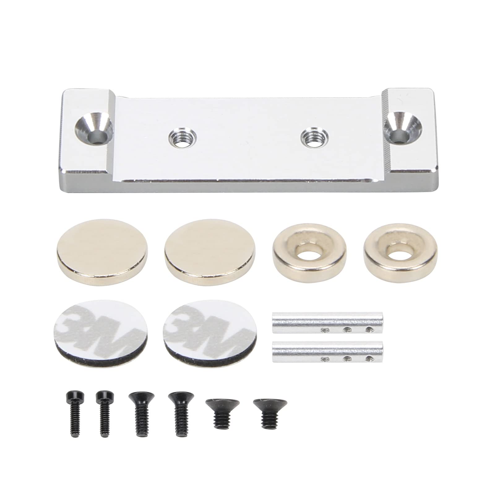 RCAWD Magnets Body Mount for 1/24 Axial SCX24 Upgrades Crawlers, Aluminum Body Post Parts for AXI90081 AXI00001 AXI00002 AXI00005 AXI00006 (Silver)