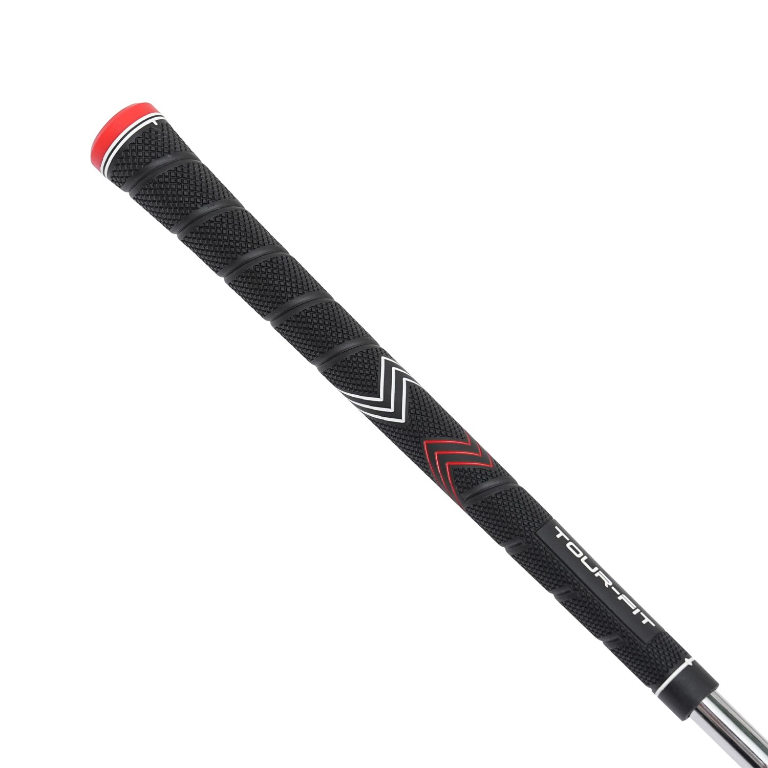 Golf Grips Tour Fit Dual Polymer Wrap 2.0 Golf Grip Free Golf Tape Super Tacky Set of 1/3/6/9/13 (Standard, Black/Red 1 Single Grip)