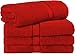Premium Cotton Bath Towels (4 Pack, Red, 30 x 56 Inch) - Ringspun Cotton for Maximum Softness and Absorbency - by Utopia Towels