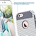 ULAK iPhone 6s Case, iPhone 6 Case, Colorful Series Slim Hybrid Dual Layer Scratch Resistant Back Cover Shock Absorbent TPU Bumper Case for Apple iPhone 6 6s 4.7 inch(Grey+Minimal Mint Stripes)