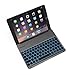 Keyboard Case Compatible with iPad PRO 9.7 Inch/iPad Air 2-LED 7 Colors Backlit Keyboard with 130° Folio Hard Back Cover, Aluminum Alloy- (for iPad Model: A1566/A1567/A1673/A1674)