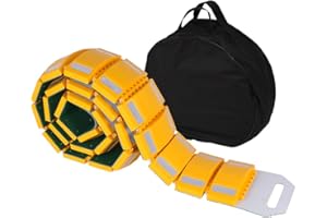 YUEWO Portable Speed Bump 9.8 Feet Length Reflective Plastic Hump Vehicle Traffic Speed Bump Car Truck Automotive for Asphalt