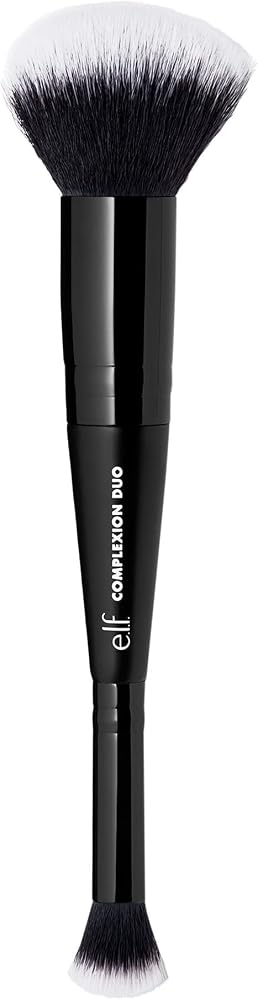 e.l.f. Complexion Duo Brush, Makeup Brush For Applying Foundation & Concealer, Creates An Airbrushed Finish, Made With Vegan,