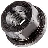 12L14 Steel Flange Nut, Non-Serrated, Black Oxide Finish, 3/8