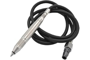 iDili Pneumatic Engraving Pen - 3400 RPM Air Powered Etching Tool for Metal/Ceramic/Glass/Wood/Marble