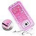 Galaxy S8 Case, Dexnor Glitter 3D Bling Sparkle Flowing Quicksand Liquid Bumper Clear 3 in 1 Shockproof TPU Silicone + PC Heavy Duty Protective Defender Cover for Samsung Galaxy S8 - Pink