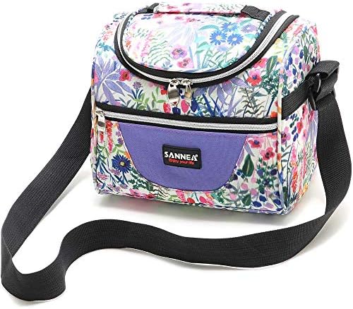 Insulated Lunch Bag Reusable Lunch Box Waterproof Lunch Tote Bag for Kids Girls Baby Zipper Closure Handle Adjustable shoulder Strap