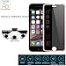 VIMVIP [360 Degree Anti Spy Full Coverage] High Transparent Titanium Frame Privacy Glass Screen Protector for iPhone 6 / 6S Plus 5.5 inch (Rose Gold)