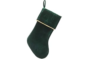 Etistta Classic 20 inch Velvet Christmas Stockings, Christmas Decor Soft Velvet Stockings for Christmas Fireplace Decorations (Green)