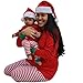 We Match! Plush Soft Deluxe Red & White Santa Hat - Infant Through Adult Sizes