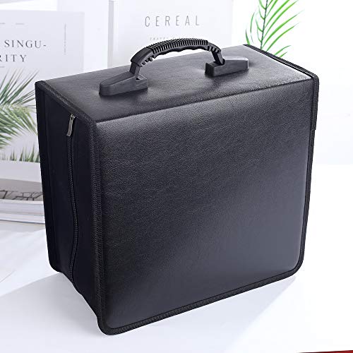 Siveit 400 Capacity CD/DVD Binder VCD Case Wallet Album Box CD Storage Organizer Zipper Carrying Bag Case