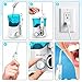 Silver Fork Water Flosser 10 Pressure Settings Oral Irrigator Anti Leakage Teeth Cleaner with 7 Multifunctional Tips, 600ml High Capacity Dental Water Flosser for Braces Care, Teeth Cleaning(Blue)