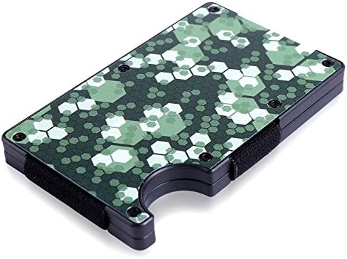Aluminum Wallet With Money Clip For Men And Women By Alumoyz: Minimalist Camouflage Design For Front Pocket, Slim Cardholder With RFID Blocking For Identity Theft Protection, For Cards And Cash