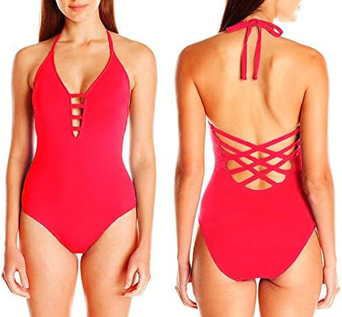 Women's Swimwear Retro One Piece Swimsuits Sexy Bikini Cross Back Bathing Suits