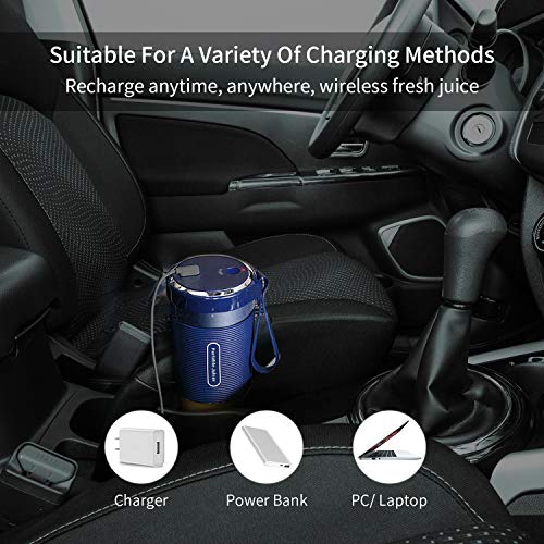 Portable Blender, Cordless Personal Blender Juicer, Mini Mixer, Waterproof Smoothie Blender With USB Rechargeable, BPA Free Tritan 300ml, Home, Office, Sports, Travel, Outdoors