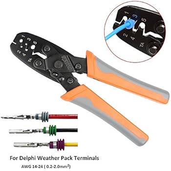 Amazon.com: GM Delphi Weatherpack Crimper Tool: Automotive delphi 6 way wiring harness connectors 