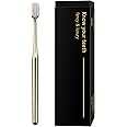 Z-VAPRESS Gold Color Toothbrush Soft Bristles Fancy Toothbrush Home Hospitality Travel Toothbrushes Luxury Gold Color Manual Toothbrushes