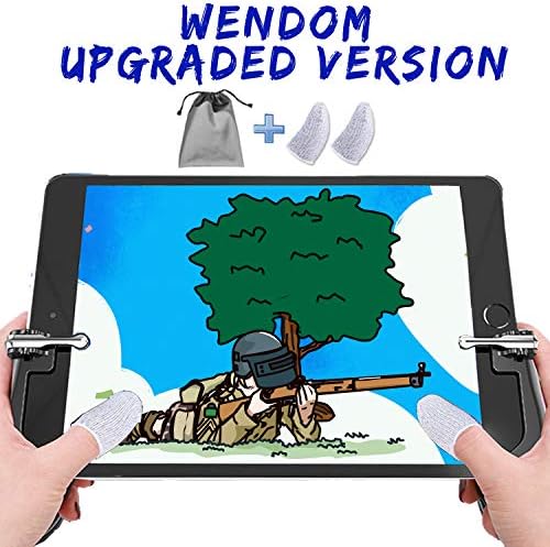 WENDOM Game Controller for Pad with Handle Mobile Triggers Joystick Compatible with Tablet&Phone Gift(Included 1storage Bag+2pcs Finger Sleeves)
