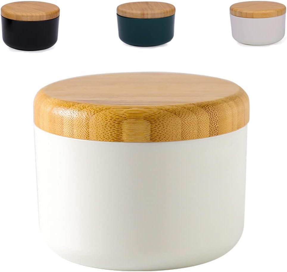 携帯ステンレス × 木製× PP の機能的融合 ふた付き 灰皿 大容量 卓上 屋外 にも アッシュテリア (白です)