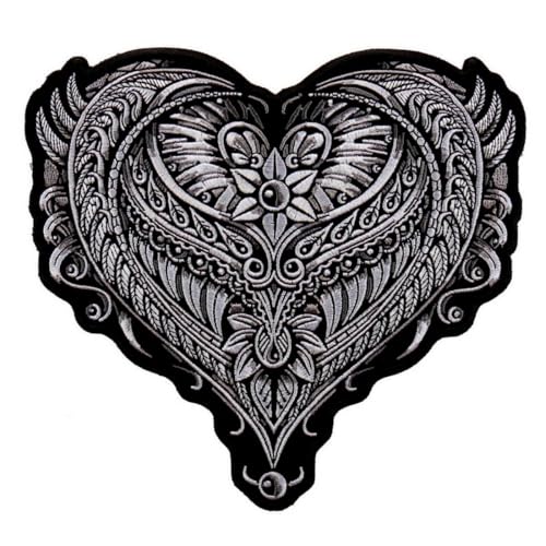 Milwaukee Leather Ornate Heart 8"x8" Patch - 8W X 8H
