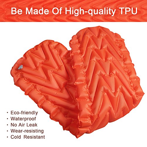 AuAg Ultralight Sleeping Pad Inflatable Lightweight Sleeping Mat with Air-Support Cells Design for Hiking, Backpacking, Camping, Traveling - Thumbnail 3