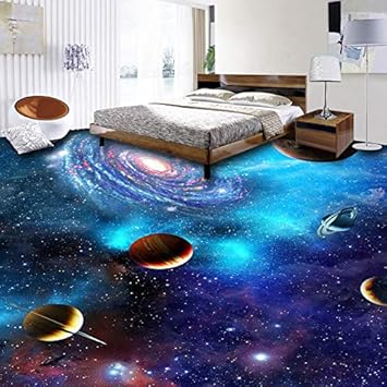 Amazon Com Modern Space Po Floor Mural Wall Paper 3d Living Room