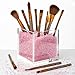 Pretty Display Acrylic Makeup Brush Holder with Beads - includes over 50,000 Beautiful Luxe Gold Diamonds