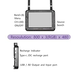 DUMBORC 4.3'' FPV Monitor with Camera 800 X 480