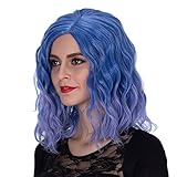 Ecvtop Hair Replacement Harajuku Cosplay Custome Daily Party Wig ,Blue