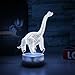 Dinosaur Illusion Night Light for Kids Birthday Gifts Optical Desk Lamp Table Touch Nursery Walking Animals Party Western Christmas Gift Children Room Decor 7 color Changing USB Crackle Diplodocus