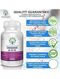 NatureGenx – A.D.K – ADK vitaminas = A 5.000 UI ± D3 5.000 UI ± K2 (como MK-7) 500 mcg ±...