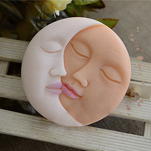 Sun and Moon Face Soap Mold - MoldFun Silicone Mold for Handmade Bath Bomb, Lotion Bar, Wax