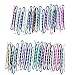 LUX ACCESSORIES 60 PC Glitter Sparkle Bobby Pin Hair Multi Color Pink Blue White Green Clip Set