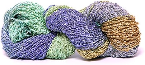 Fiesta Yarns Hand Dyed Starburst Rayon Boucle Yarn, Wind Surfer